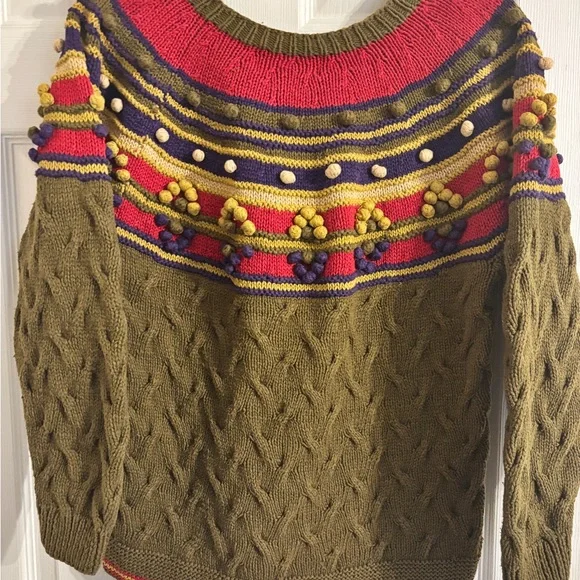 Colorful Women's Crew Neck Sweater - Picture 2 of 16